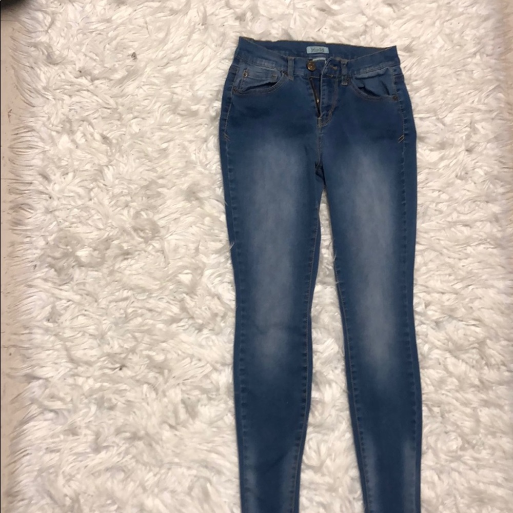 Worn Mudd jeans.